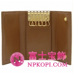 ミュウミュウ MIU MIU 6連キーケース ブラウン 5M0222-ST-COCCO-LUX-TABACCO
